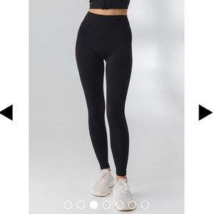 Balance Athletica The Tenacity Pant in Midnight-Silver-Triangle-Logo.